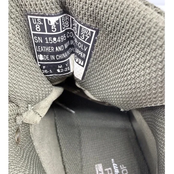 Skechers Boots Womens 8 Olive Waterproof Relaxed Air Cooled Memory Foam Hiking - Picture 3 of 12